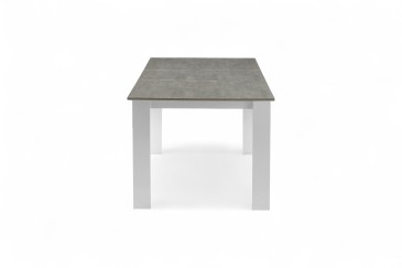 Mesa de sala de jantar extensível 140 - 190 cm em Branco e Cimento