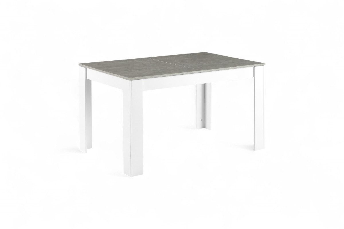 Mesa de jantar extensível TUSCANY Branco Cimento