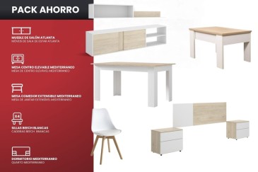 Piso completo 2 - Mediterráneo en madera | Atrapamuebles