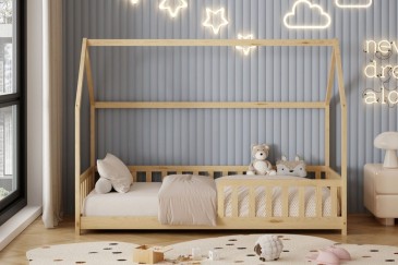 Pack Cama Cabaña POOH + Colchón 90x190 cm | Atrapamuebles