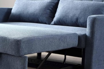 Sofá cama PARMA azul 140 cm moderno | Atrapamuebles