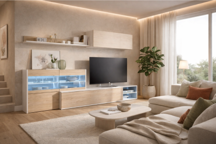 Móvel de sala de estar UMA Oak LEDs