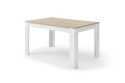 Mesa de jantar fixa LOTTA em branco e carvalho cambrian