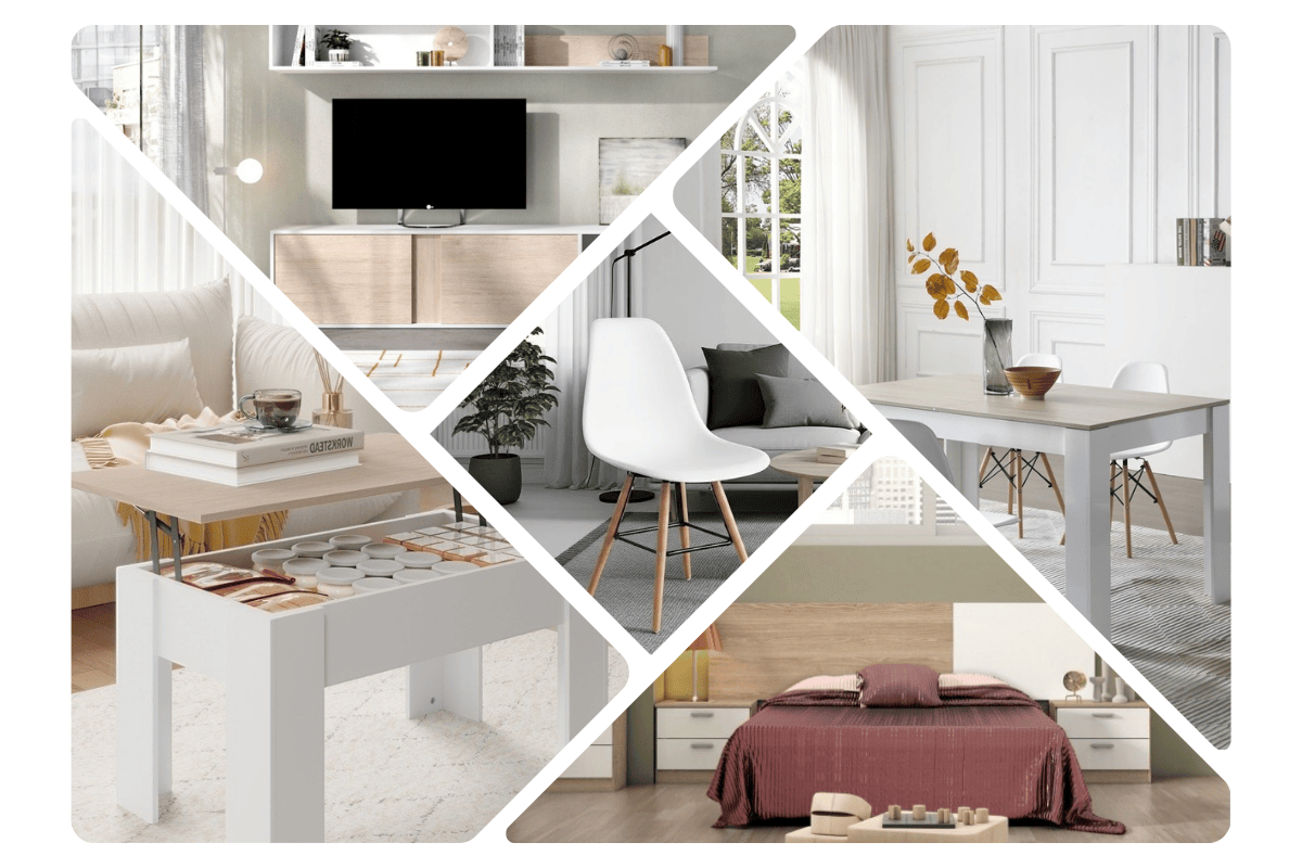 Apartamento completo 29 - CASAL ATLANTA (Pack Mesa + 4 Sillas BLANCAS)