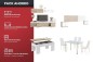 Piso completo 9 - COUPLE  (Pack Mesa cristal + 4 Sillas Yuri Blancas)