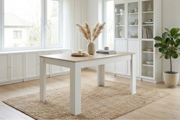Mesa comedor extensible TUSCANY Blanco Roble