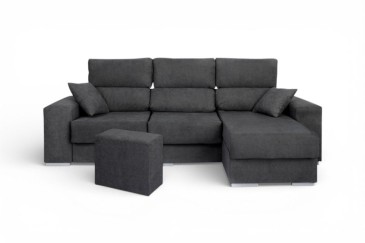 Chaiselongue ARLEEN Gris Reversible 260 cm | Atrapamuebles