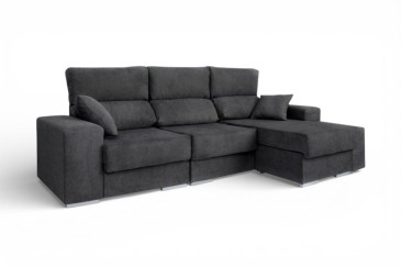 Chaiselongue ARLEEN Gris Reversible 260 cm | Atrapamuebles