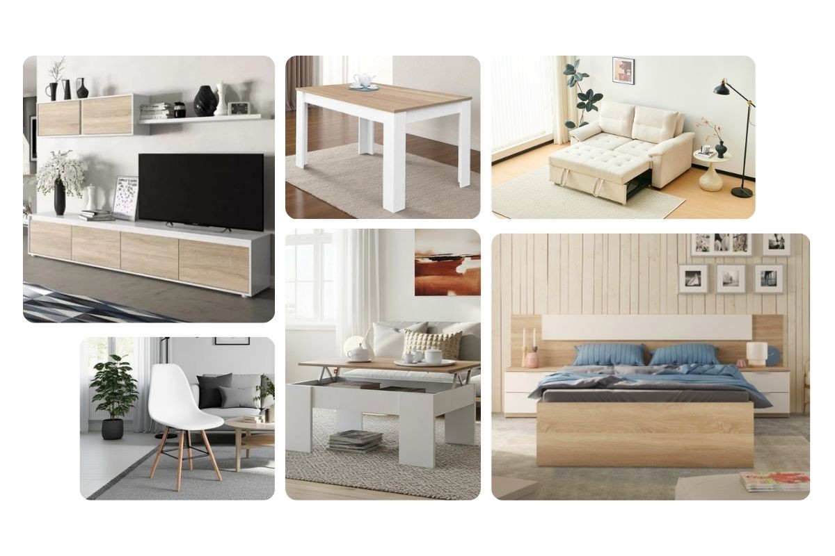 Apartamento completo 10 - DIMPLE (Sofá-cama Bege) Apartamento completo 10 - DIMPLE (Sofá-cama Bege)