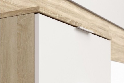 Dormitorio matrimonio MEDITERRANEO en Roble y Blanco