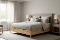 Pack Cama com baú PARIS 150 Carvalho + Colchão MILAN 150