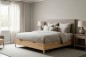 Pack Cama com baú PARIS 150 Carvalho + Colchão MILAN 150