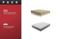 Pack Cama com baú PARIS 150 Carvalho + Colchão MILAN 150