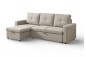 Sofá Chaiselongue Cama BRIENNE Capitone Beige REVERSIBLE