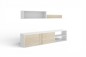 Pack POUPANÇA Sala ATLANTA + cadeiras GRAPH + Chaise Longue Cinza