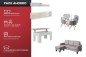 Pack POUPANÇA Sala ATLANTA + cadeiras GRAPH + Chaise Longue Cinza