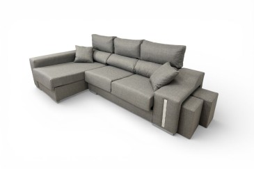 Chaise longue Esquerda OSCAR Cinzento escuro Jaspeado