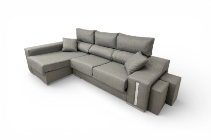 Chaiselongue Izquierda OSCAR Gris oscuro jaspeado