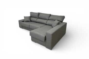 Chaise Longue Direita OSCAR Cinzento escuro Mesclado