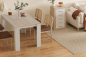 Mesa comedor extensible LUX Blanco y Roble Natural