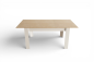 Mesa comedor extensible LUX Blanco y Roble Natural