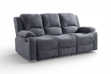 Sofá Relax 3 Plazas DEXTER Gris Oscuro | Atrapamuebles