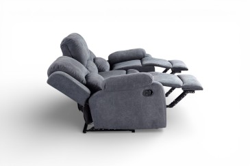 Sofá Relax 3 Plazas DEXTER Gris Oscuro | Atrapamuebles