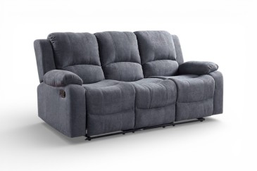 Sofá Relax 3 Plazas DEXTER Gris Oscuro | Atrapamuebles
