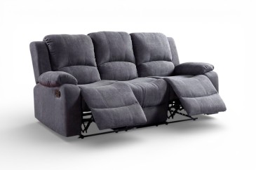 Sofá Relax estofado em cinzento ao MELHOR PREÇO