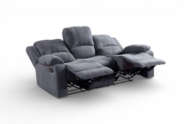 Sofá Relax 3 Plazas DEXTER Gris Oscuro | Atrapamuebles