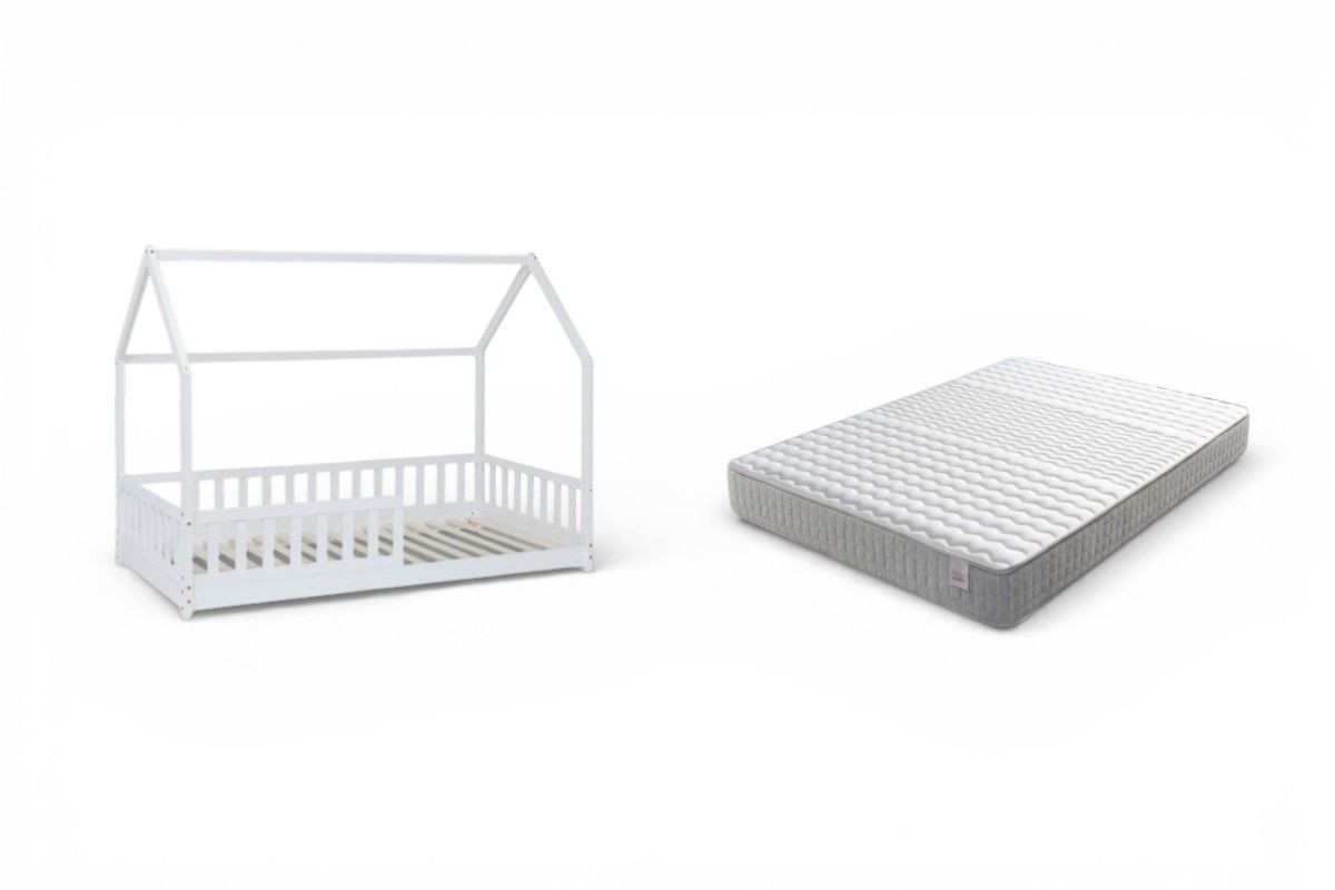 Pack Cama Cabana POOH Branca + Colchão 90x190