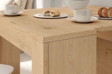 Mesa de jantar de consola extensível. 4 em 1 De mesa de consola a mesa extensível de 238cm.