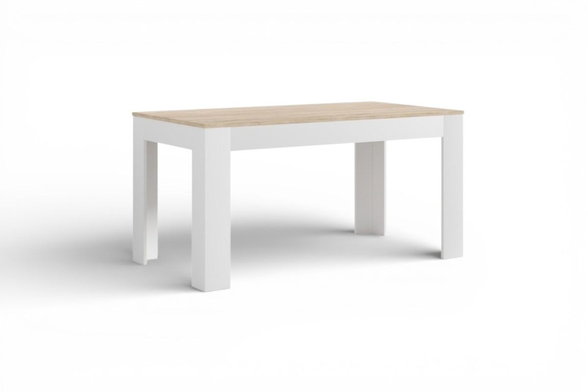 Mesa de jantar extensível ASTRID Carvalho e branco
