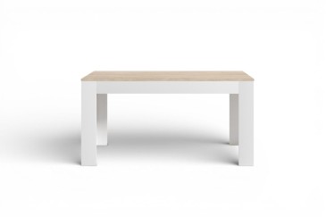 Mesa extensível para sala de jantar e sala de estar 138 - 178 cm. em Carvalho e Branco