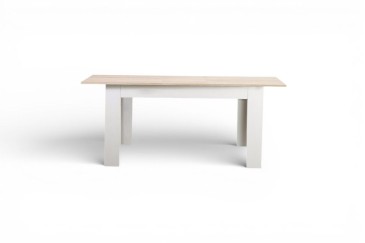 Mesa extensível para sala de jantar e sala de estar 138 - 178 cm. em Carvalho e Branco