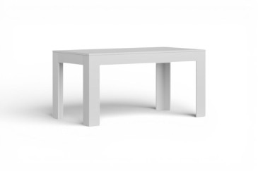 Mesa extensível para sala de jantar e sala de estar 138 - 178 cm. em branco