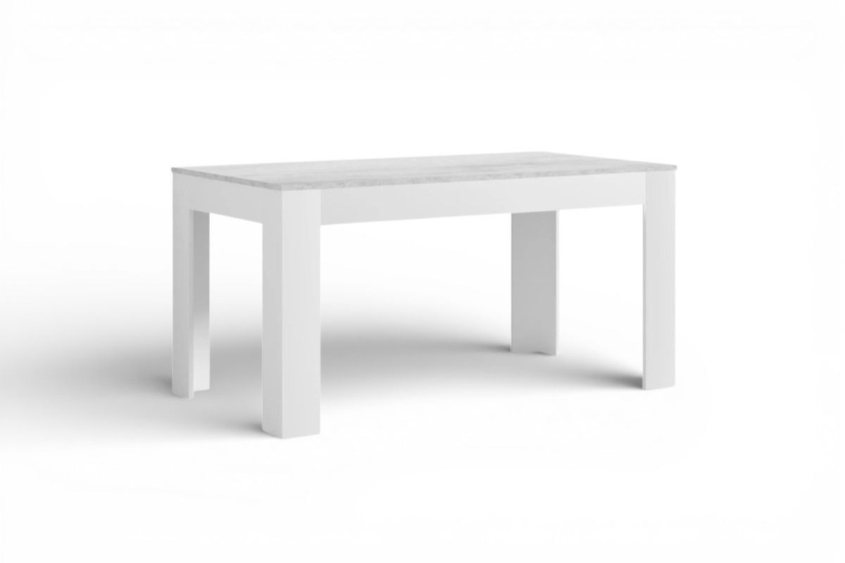 Mesa comedor extensible ASTRID Cemento y Blanco