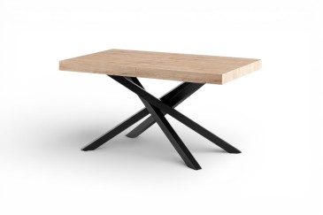 Mesa de salón extensible 140/180 cm con patas metálicas