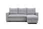 Sofá Chaise Longue Cama LUVIY Capitoné Cinzento REVERSÍVEL
