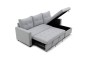 Sofá Chaise Longue Cama LUVIY Capitoné Cinzento REVERSÍVEL