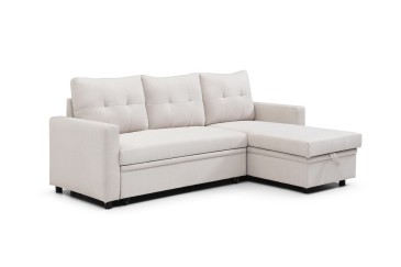 Sofá Chaiselongue Cama LUVIY Beige reversible
