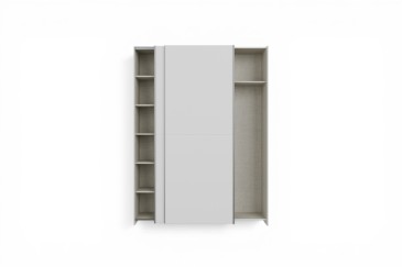 Armário de 2 portas de correr 150 cm na cor Branco