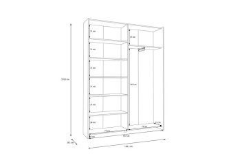 Armario SLAT39 150x210 Blanco moderno y funcional