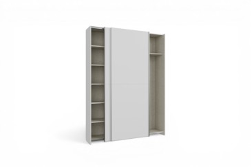 Armário de 2 portas de correr 150 cm na cor Branco