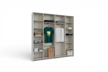 Armário de 2 portas de correr 200 cm na cor Branco