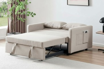 Sofá Cama PARMA Gris Claro 140 cm de ancho y funcionalidad