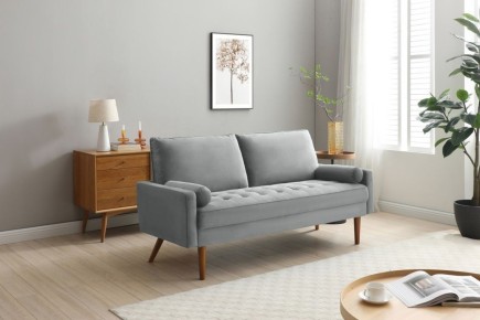 Sofá 3 Plazas JAZZY Gris Claro | Atrapamuebles