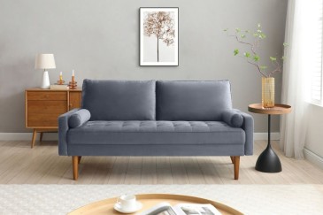 Sofá 3 Plazas JAZZY Gris Oscuro Moderno | Atrapamuebles