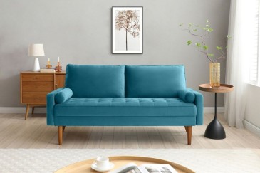 Sofá 3 Lugares JAZZY na cor Azul AO MELHOR PREÇO