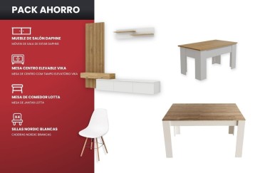 Pack de móveis de sala completo - DAPHNE LOTTA ao melhor preço da Internet